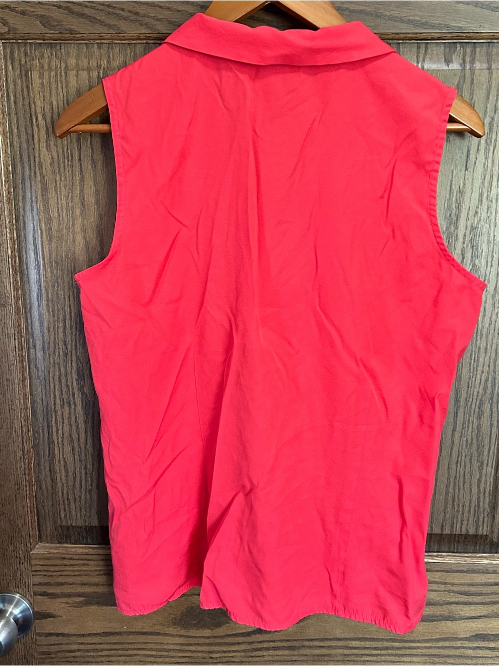 dressbarn Coral Sleeveless Button-Front Blouse - Picture 3 of 3